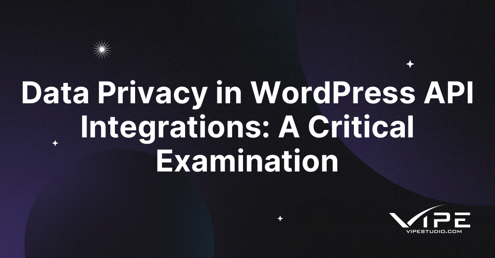 Data Privacy in WordPress API Integrations: A Critical Examination
