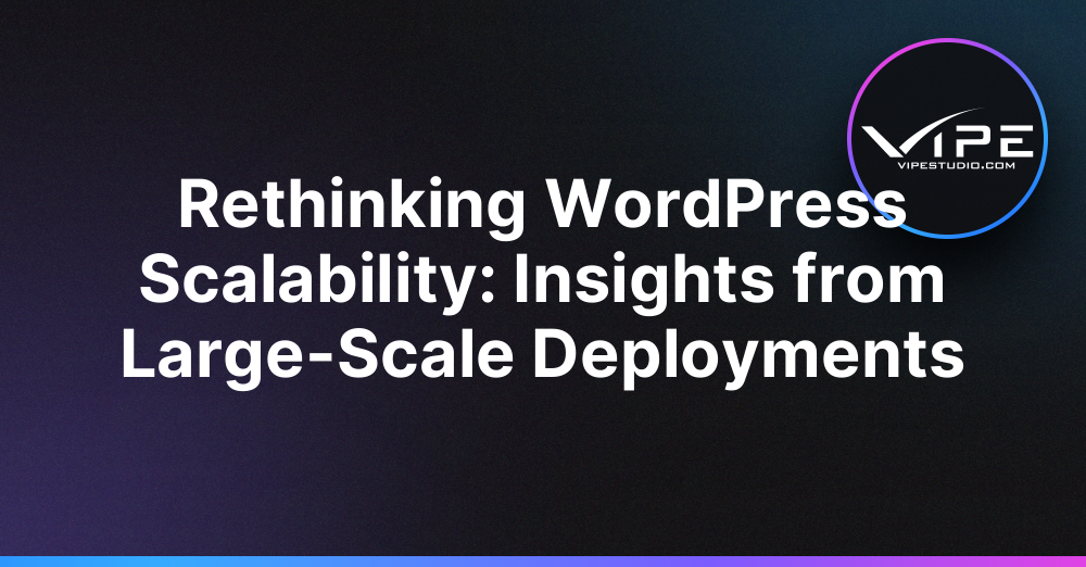 Rethinking WordPress Scalability: Insights from Large-Scale Deployments