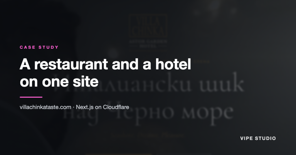 Case Study :: Villa Chinka – A Restaurant and a Hotel on One Site, in Four Languages