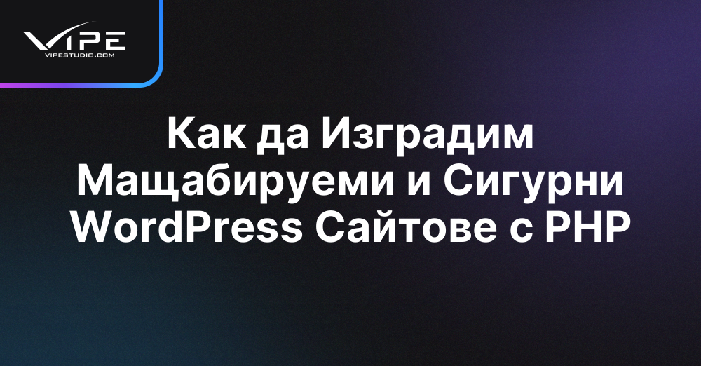 Как да Изградим Мащабируеми и Сигурни WordPress Сайтове с PHP | Vipe Studio